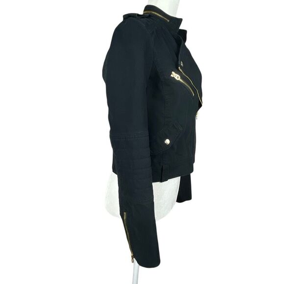 Juicy Couture Cotton Moto Jacket Black M - Picture 4 of 11
